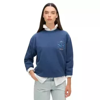 Толстовка Superdry Luxe Metallic Logo Loose, синий