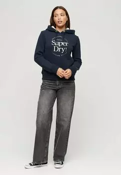 Толстовка Superdry LUXE METALLIC LOGO, темно-синий