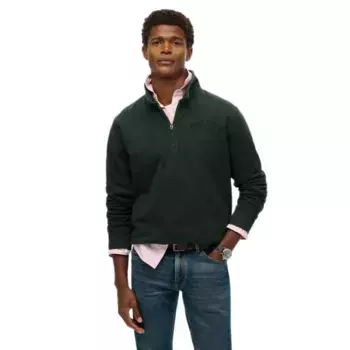 Толстовка Superdry Merchant half zip, зеленый