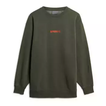 Толстовка Superdry Micro Logo Graphic Loose, зеленый