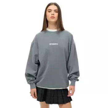 Толстовка Superdry Micro Logo Graphic Pluse Size, серый