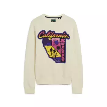 Толстовка Superdry Neon Travel Loose, бежевый