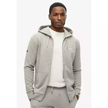 Толстовка Superdry Plain full zip, серый