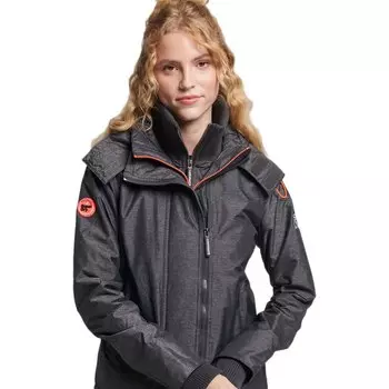 Толстовка Superdry Pop Zip Hood Arctic Windcheater, серый