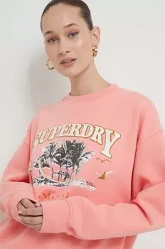 Толстовка Superdry, розовый