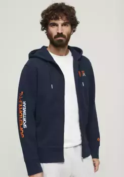Толстовка Superdry "SD-SPORTSWEAR LOGO LOOSE ZIP HOOD", цвет Eclipse Navy