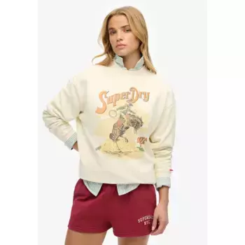 Толстовка Superdry Souvenir Graphic Loose, бежевый