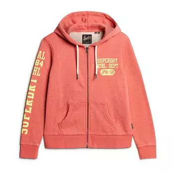Толстовка Superdry Super Athletic Graphic Full Zip, оранжевый