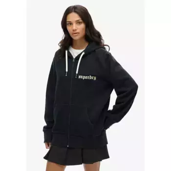 Толстовка Superdry Tattoo Graphic Loose full zip, черный