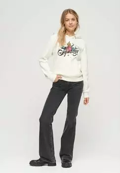 Толстовка Superdry ТАТУ СКРИПТ ГРАФИКА, кремовый