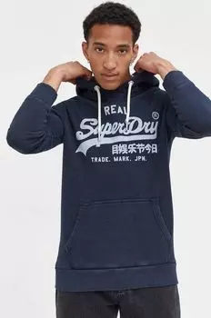 Толстовка Superdry, темно-синий