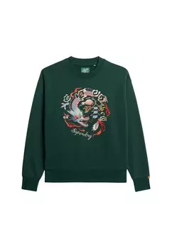 Толстовка Superdry, темно-зеленый