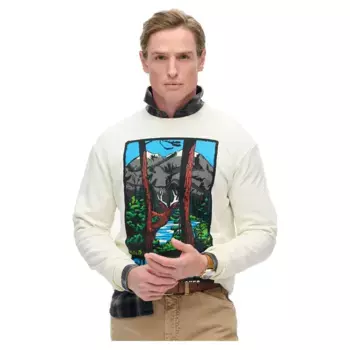 Толстовка Superdry Travel Postcard Graphic, белый