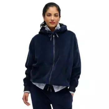 Толстовка Superdry Velour full zip, синий