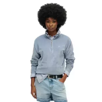 Толстовка Superdry Velour half zip, синий