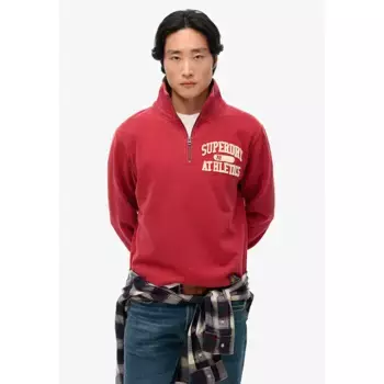 Толстовка Superdry Vintage Athletic half zip, красный