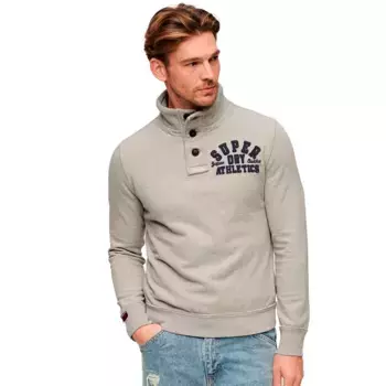 Толстовка Superdry Vintage Athletic Henley, серый