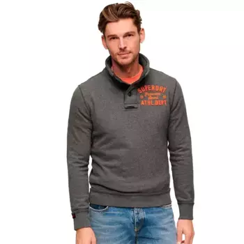 Толстовка Superdry Vintage Athletic Henley, серый