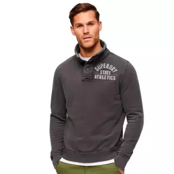Толстовка Superdry Vintage Athletic Henley, серый