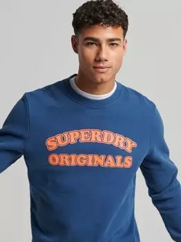 Толстовка Superdry Vintage Cooper Classic Crew, скейтовый синий