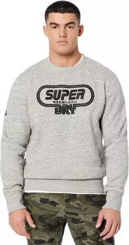 Толстовка Superdry Vintage Game On 90s Crew, цвет Athletic Grey Marl