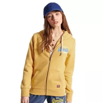 Толстовка Superdry Vintage Logo Duo Loopback Full Zip, желтый