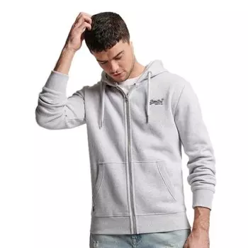 Толстовка Superdry Vintage Logo Emb Full Zip, серый