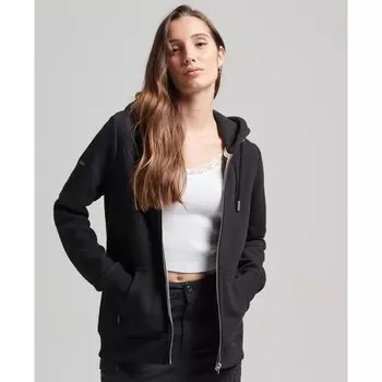 Толстовка Superdry Vintage Logo Emb Full Zip, черный