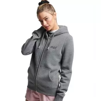 Толстовка Superdry Vintage Logo Emb Full Zip, серый