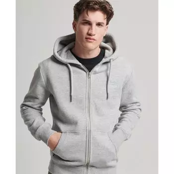 Толстовка Superdry Vintage Logo Emb Full Zip, серый