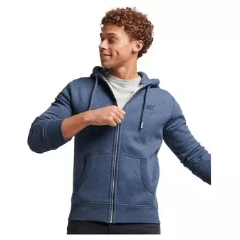 Толстовка Superdry Vintage Logo Emb Hood Full Zip, синий
