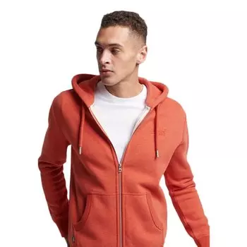 Толстовка Superdry Vintage Logo Embroidered Full Zip, оранжевый