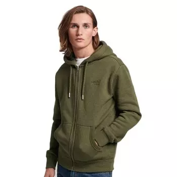 Толстовка Superdry Vintage Logo Embroidered Full Zip, зеленый