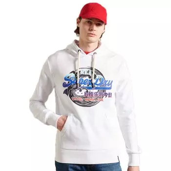 Толстовка Superdry Vintage Logo Itago Loopback, белый