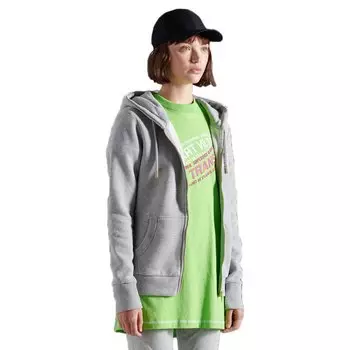 Толстовка Superdry Vintage Logo NYC Photo Full Zip, серый