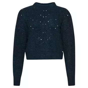 Толстовка Superdry Vintage Pointelle Cable, синий