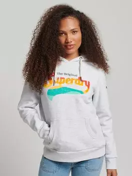 Толстовка Superdry Vintage Rainbow, цвет Ice Marl