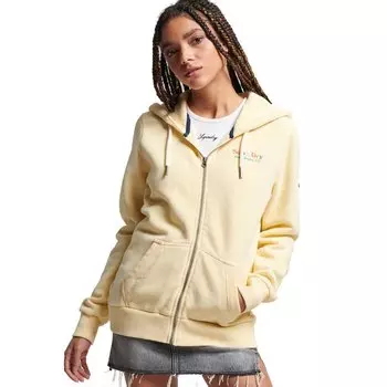 Толстовка Superdry Vintage Rainbow Full Zip, бежевый
