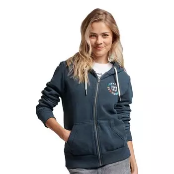 Толстовка Superdry Vintage Rainbow Full Zip, синий