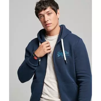 Толстовка Superdry Vintage Vl Neon Full Zip, синий