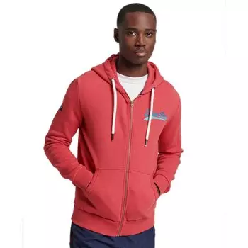 Толстовка Superdry Vintage Vl Seasonal Full Zip, красный
