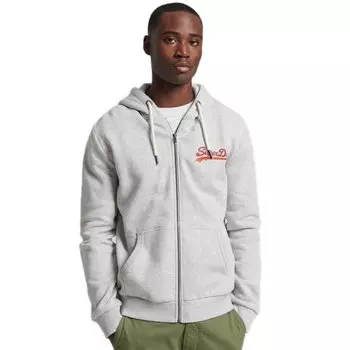 Толстовка Superdry Vintage Vl Seasonal Full Zip, серый