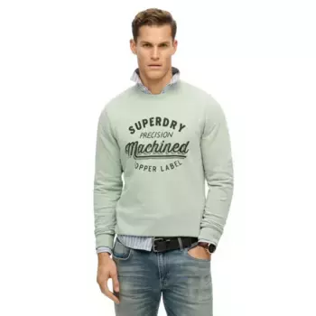 Толстовка Superdry Vintage Wash Relaxed, зеленый