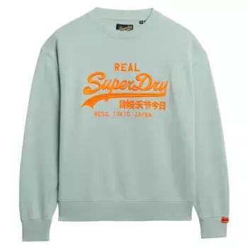 Толстовка Superdry Vl Neon Loose, зеленый