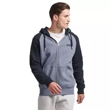 Толстовка Superdry Vle Baseball Hood Full Zip, серый