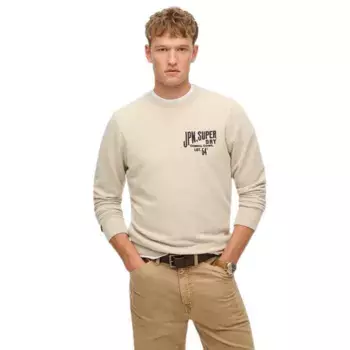 Толстовка Superdry Workwear Applique, бежевый