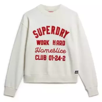 Толстовка Superdry Workwear Embroiderer Loose, белый