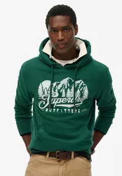 Толстовка Superdry, зеленый
