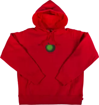 Толстовка Supreme Apple Hooded Sweatshirt 'Red', красный