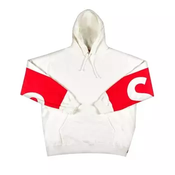 Толстовка Supreme Big Logo Hooded Sweatshirt 'White', белый